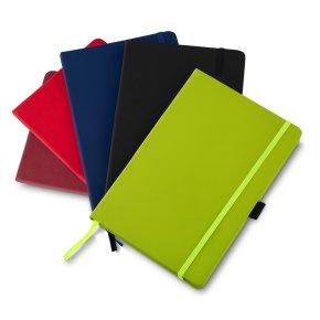 CAD 004 - Caderno de anotações com elástico e suporte para caneta