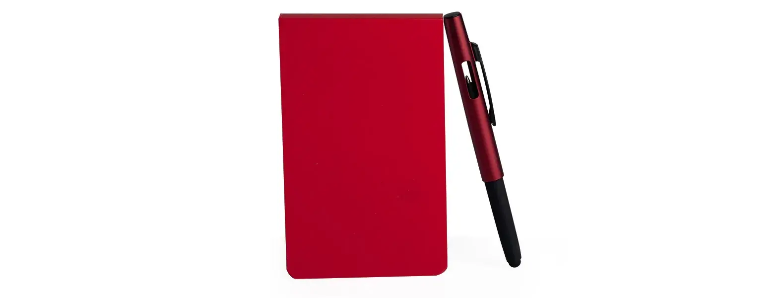 BLOCO PARA ANOTAÇÕES COM CANETA - VERMELHO