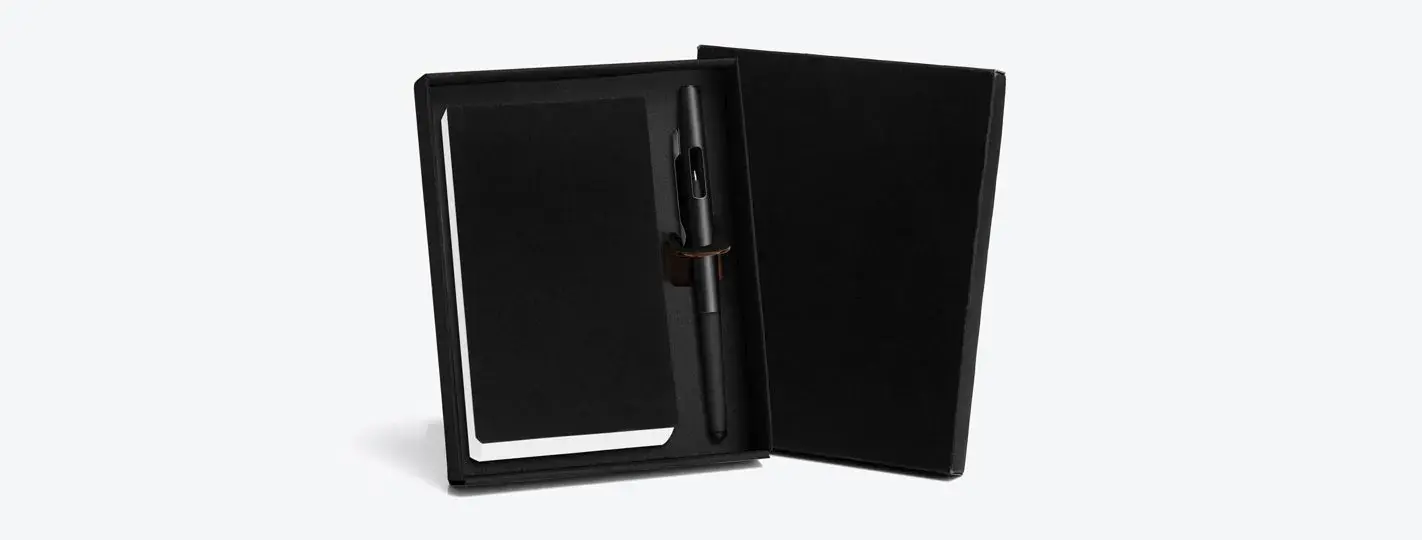 BLOCO PARA ANOTAÇÕES PRETO COM CANETA