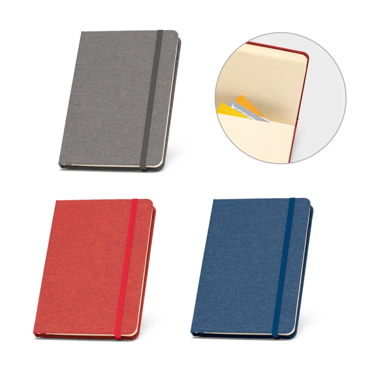 BOYD. Caderno A5 com capa dura em rPET