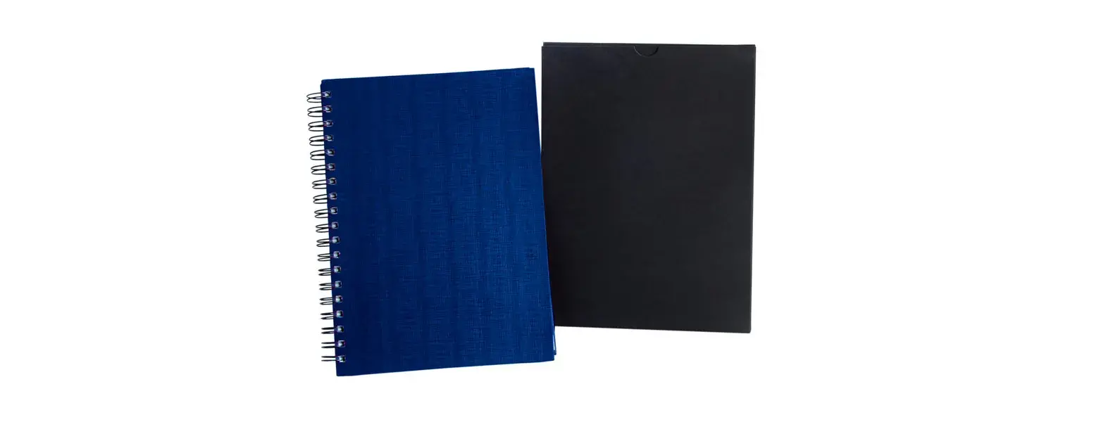 CADERNO PAUTADO COM WIRE-O - AZUL - 23,5X18CM - 100 FLS
