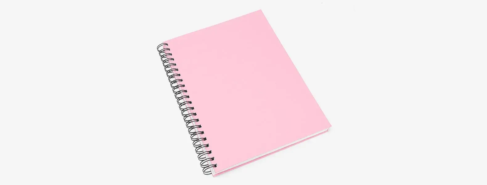 CADERNO PAUTADO COM WIRE-O - ROSA - 29X21,5CM - 100 FLS