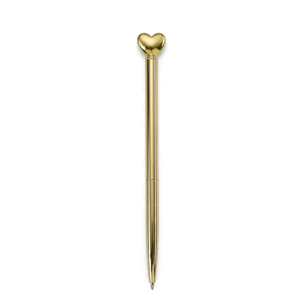 CANETA DE METAL CORAÇÃO 
