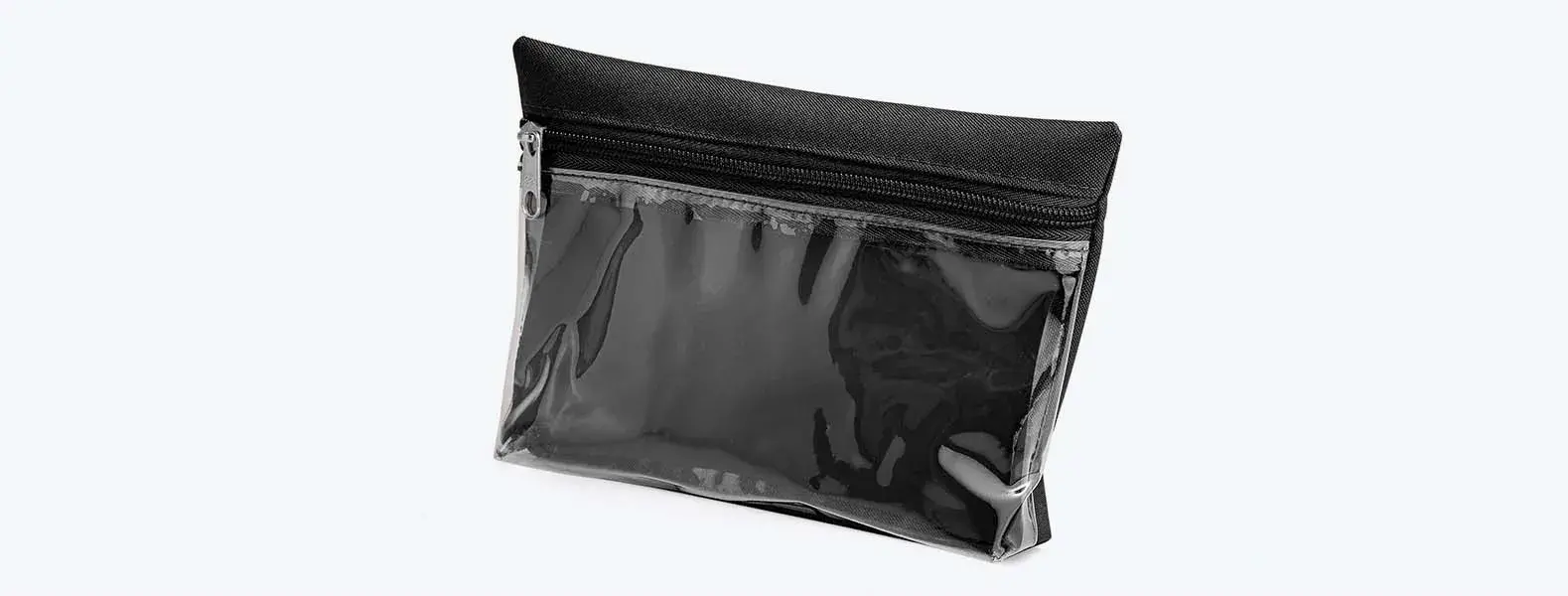 NECESSAIRE EM OXFORD / PVC - PRETA - 19X12,5CM