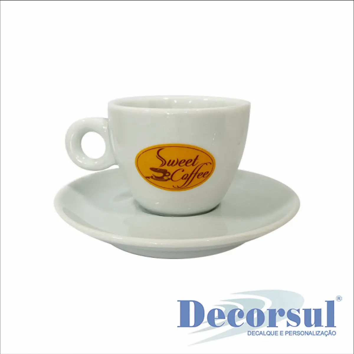 Xicara Porcelana Café Personalizada Italia 75ml