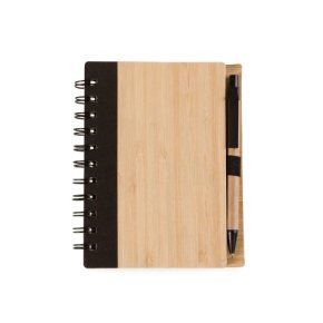 13775 - Bloco de Anotações em bambu com caneta